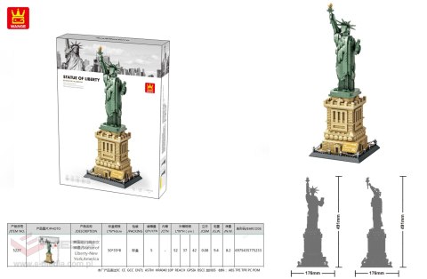 Zestaw Klocków Seria Budynki Statua Wolności 1409el.