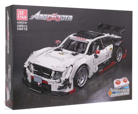 Zestaw Klocków technicznych Autko Sportowe Białe 2489el.