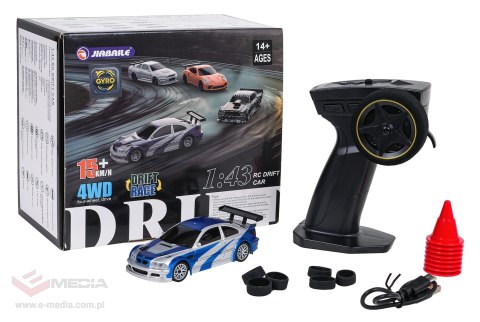 Autko R/C do Driftu 1:43 Niebieskie + Akcesoria