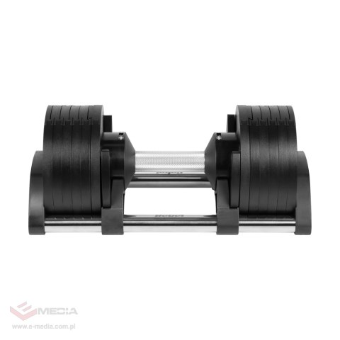 Hantel żeliwny regulowany automat 24 kg, skok co 2kg, REBEL ACTIVE