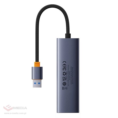 Hub 4w1 Baseus UltraJoy USB-A do 4xUSB 3.0 (szary)
