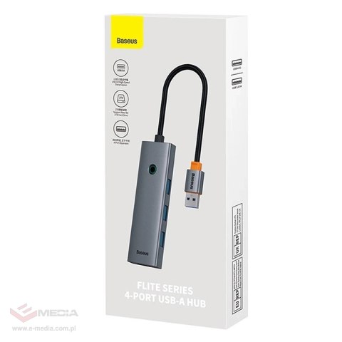 Hub 4w1 Baseus UltraJoy USB-A do 4xUSB 3.0 (szary)