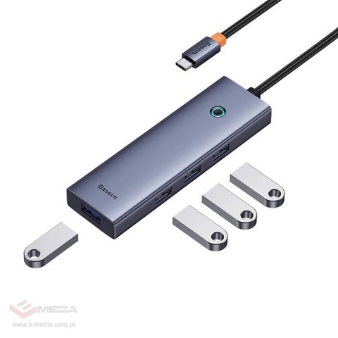 Hub 4w1 Baseus UltraJoy USB-C do USB 3.0 (szary)