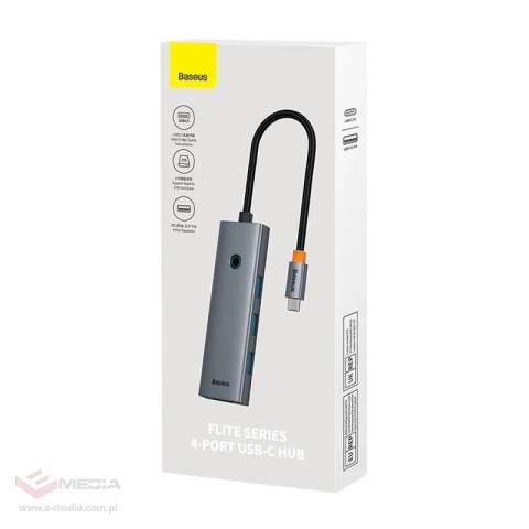 Hub 4w1 Baseus UltraJoy USB-C do USB 3.0 (szary)