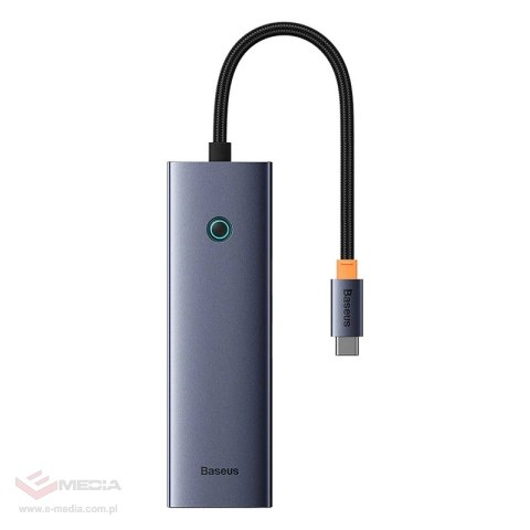 Hub 6w1 Baseus UltraJoy USB-C do HDMI4K@30Hz+3xUSB 3.0+PD+RJ45 (szary)