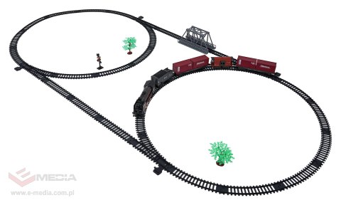 Kolejka Retro z Funkcją Świateł, Dźwięku i Dymu 207cm