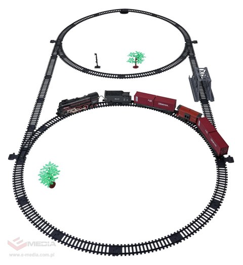 Kolejka Retro z Funkcją Świateł, Dźwięku i Dymu 207cm