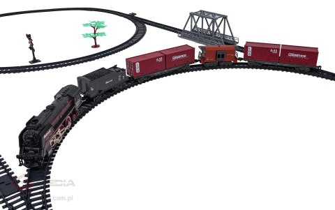 Kolejka Retro z Funkcją Świateł, Dźwięku i Dymu 207cm