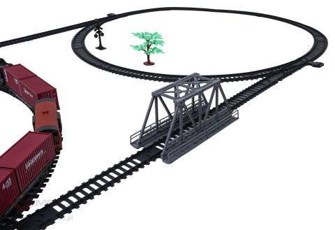 Kolejka Retro z Funkcją Świateł, Dźwięku i Dymu 207cm