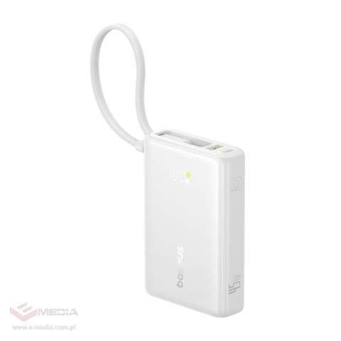 Powerbank Baseus PicoGo Digital Display 10000mAh 45W (biały)