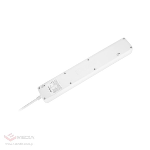 Przedłużacz sieciowy Rebel 5 gniazd + 2 gniazda USB z wyłacznikiem - 5m