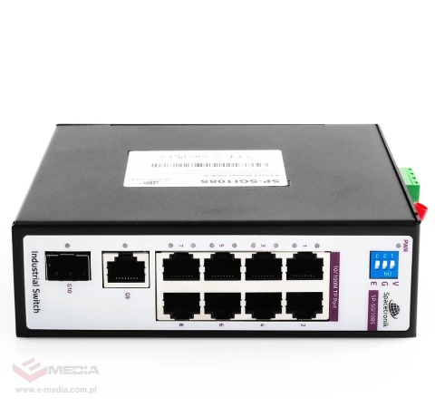 SWITCH 8-portowy SP-SGI108S Przemysłowy SFP