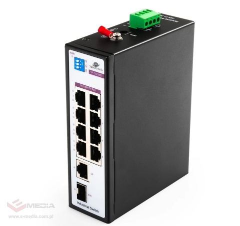 SWITCH 8-portowy SP-SGI108S Przemysłowy SFP