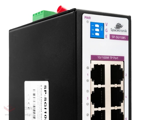 SWITCH 8-portowy SP-SGI108S Przemysłowy SFP