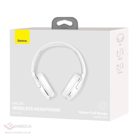 Słuchawki Bluetooth 5.3 Baseus Encok D02 Pro (białe)