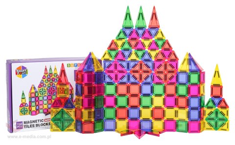 Zestaw Kolorowych Klocków Magnetycznych 150el.