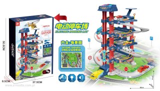 Duży Parking Interaktywny Garaż dla dzieci 3+ Elektryczna winda + Mata podłogowa + 2 Metalowe Autka + Akcesoria