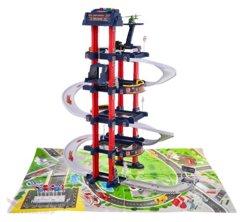 Duży Parking Interaktywny Garaż dla dzieci 3+ Elektryczna winda + Mata podłogowa + 2 Metalowe Autka + Akcesoria