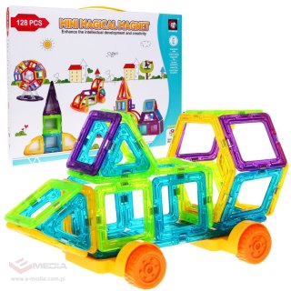 Ogromny Zestaw Magnetycznych Klocków 128 szt