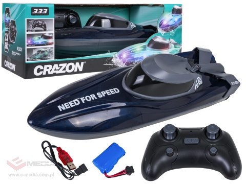 R/C Łódź z Podświetleniem Niebieska