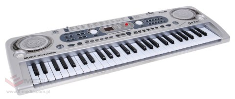 Srebrny Keyboard dla dzieci 5+ Mikrofon + Nagrywanie USB - model nr 824