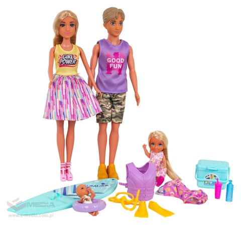 Zestaw Lalek, Rodzina na Wakacjach + Akcesoria