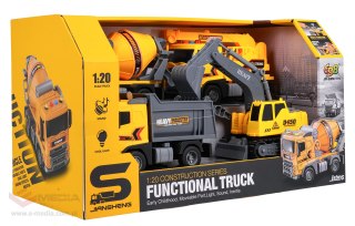 Zestaw Pojazdów Budowlanych 1:20