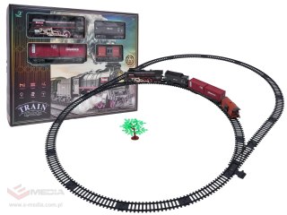 Kolejka Retro z Funkcją Świateł, Dźwięku i Dymu 138cm