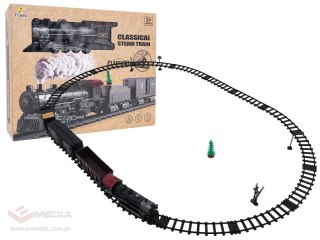 Kolejka Retro z Funkcją Świateł, Dźwięku i Dymu 172cm