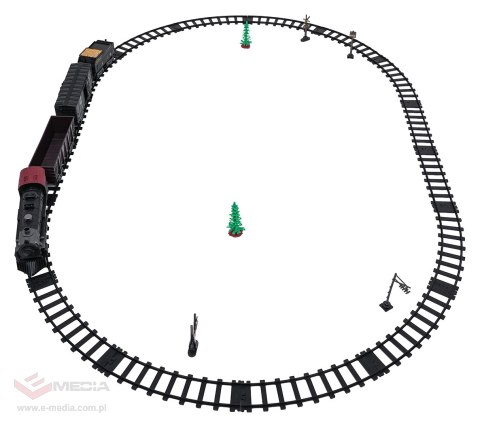 Kolejka Retro z Funkcją Świateł, Dźwięku i Dymu 172cm