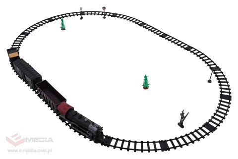 Kolejka Retro z Funkcją Świateł, Dźwięku i Dymu 172cm