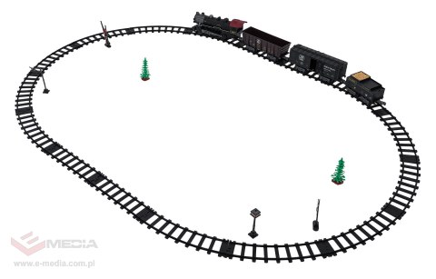 Kolejka Retro z Funkcją Świateł, Dźwięku i Dymu 172cm