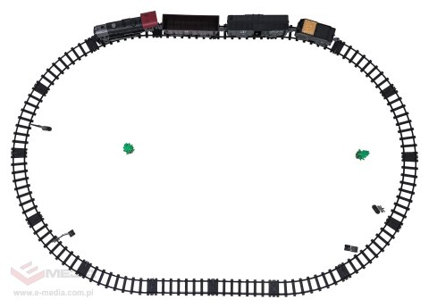 Kolejka Retro z Funkcją Świateł, Dźwięku i Dymu 172cm