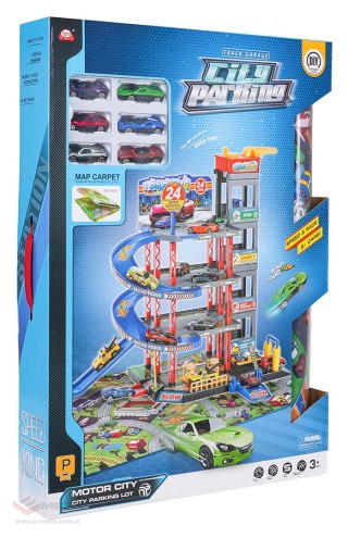 MEGA Wielopoziomowy Parking z Matą + Akcesoria