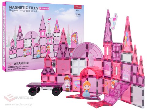 Zestaw Klocków Magnetycznych Różowa Księżniczka 58el.
