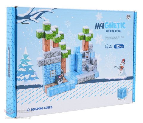 Zestaw Kostek, Klocków Magnetycznych 113el.