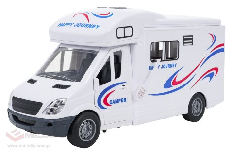 Biały Kamper Funkcją Świateł i Dźwięku