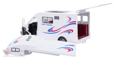 Biały Kamper Funkcją Świateł i Dźwięku