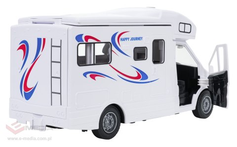Biały Kamper Funkcją Świateł i Dźwięku