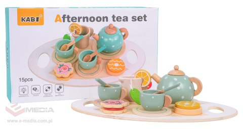 Drewniany Zestaw Herbaciany + Akcesoria