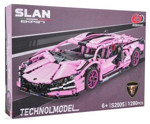 Klocki Auto Sportowe Różowe 1280el.