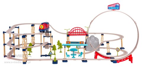 MEGA Zestaw Tor dla Pociągów 146el. + Akcesoria