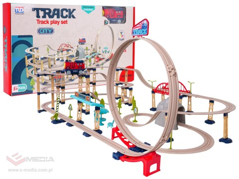 MEGA Zestaw Tor dla Pociągów 146el. + Akcesoria