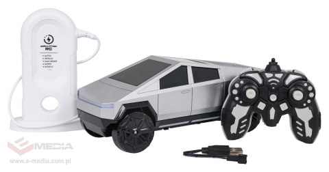 R/C Auto TRACK Srebrny + Stacja Ładowania