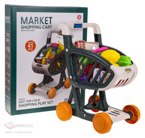 Wózek Sklepowy z Funkcją Świateł i Muzyki 41el. Zielony