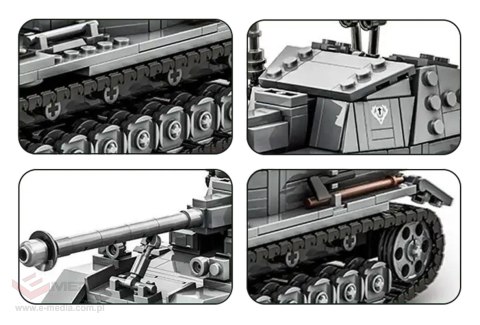 Zestaw Klocków Czołg Szary 632el.