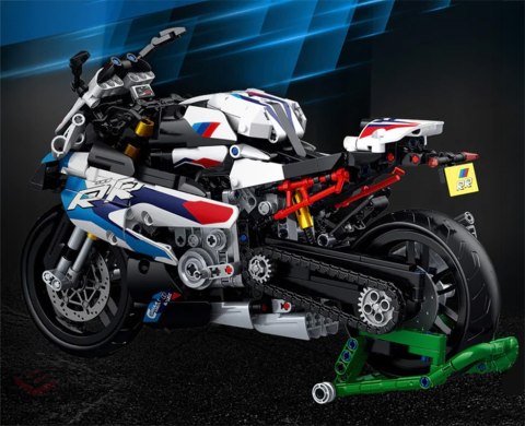 Zestaw Klocków Motocykl Ścigacz Biały 912el.