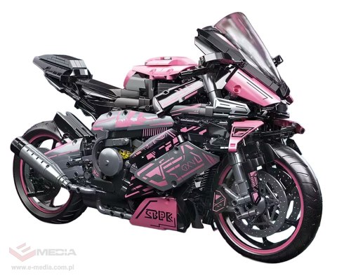 Zestaw Klocków Motocykl Ścigacz Różowy 2066el.