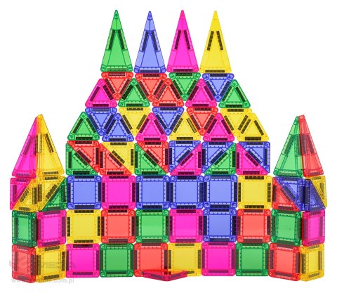 Zestaw Kolorowych Klocków Magnetycznych 75el.