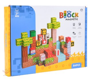 Zestaw Kostek, Klocków Magnetycznych 84el.